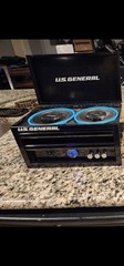 U.S. General Bluetooth Portable Tool Box Style Speaker, Black/Blue