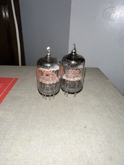 Matched Pair GE Five Star 5654 / 6AK5W Vacuum Tubes Untested Vintage USA