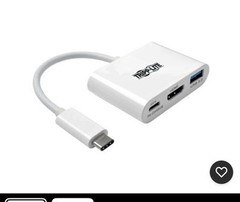 NEW Tripp Lite USB-C to HDMI Video Adapter USB-A USB-C Charging Ports Converter