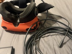 HTC Vive VR Headset w/ Link Box And Cables Tested & Working A+ Condition