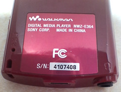 SONY – MP3 Walkman – NWZ-E364 – 8GB – FM Radio – Red – Tested – Nice Condition