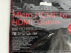Micro HDMI to HDMI Cable Cord Great for HDMI 4K Ultra HD BRAND NEW SEALED