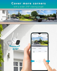WiFi Security Cameras-DEKCO 1080p Pan Rotating 180° Wired 1 Count (Pack of 1)