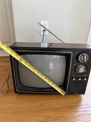 Vtg Tv Television 1970s 1980s Woodgrain Movie Gaming Prop Sears 562
