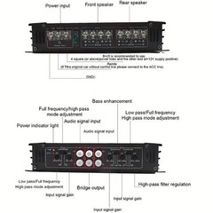 7800W MAX 4 Channel Car Truck Amplifier Stereo Audio Speaker Amp System Device