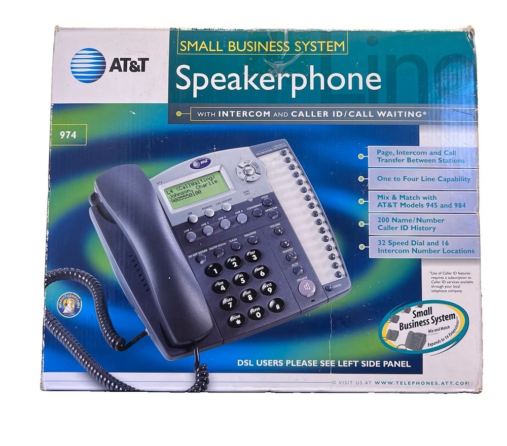 AT&T 974 Small Business System 4-Line Speakerphone New in Original Box