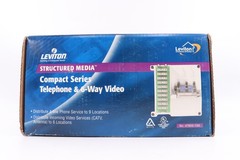 LEVITON 47603-1G6 STRUCTURED MEDIA COMPACT SERIES TELEPHONE/6-WAY VIDEO SPLITTER