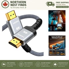 1ft High-Speed HDMI Cable 4K@60Hz – Tangle-Free, Perfect for Gaming & Streaming