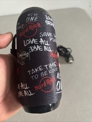 Hard Rock Cafe Wireless Bluetooth Portable Black Mesh Speaker In New Condition .