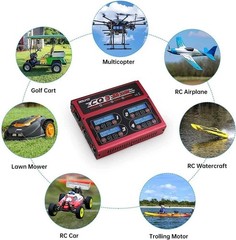 BGUAD CQ3 10A 100W 1-6S 100Wx4/10Ax4 Balance Charger with JST_XH Adapter
