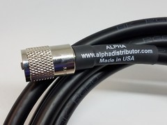 ALPHA – 100ft RG8u Coax Cable with AMPHENOL PL259s attached