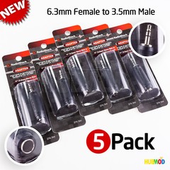 LOT of 5 RadioShack 1/4″ 6.3mm Female to 1/8″ 3.5mm Male Headphone Audio Adapter