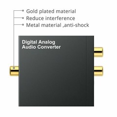 NEW Optical Coaxial Toslink Digital to Analog Audio Converter Adapter RCA L/R