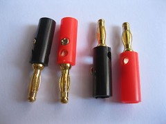 10 pcs Banana Plug Male Connector Gold Plated Red & Black 40mm 215 B New