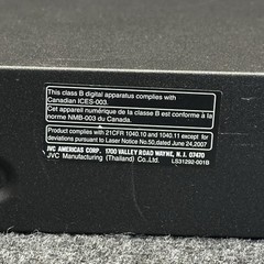 JVC SR-HD1250 Professional Series HDMI Blu-Ray DVD Disc & HDD Recorder AVCHD SD