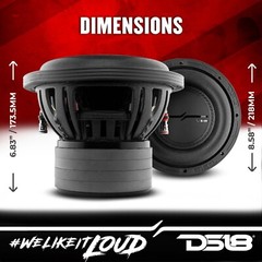 DS18 ZXI8.2D High Excursion 8″ Car Audio Subwoofer 1200W Watts High Performance