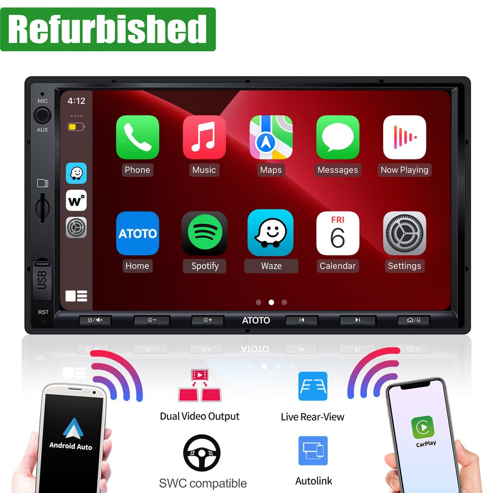 ATOTO F7 WE 7in 2DIN Car Stereo Radios Wireless Android Auto & CarPlay,Bluetooth