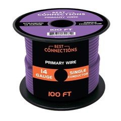 BEST CONNECTIONS Automotive Primary Wire – 100ft Various Color & Gauge Options