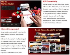 Front Rear Digital Dashcam Western 12″ 4K 256gb WiFi ADAS BSD Touch Screen
