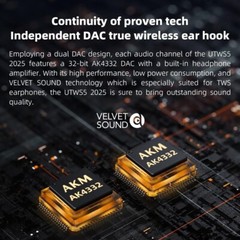 FiiO UTWS5 2025 True Wireless Bluetooth Earbuds Hook ( MMCX VERSION)
