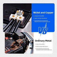 1 Pair Car Audio Battery Terminals, 4/6 Way 0/2/4/8 Gauge Top Post Connectors,