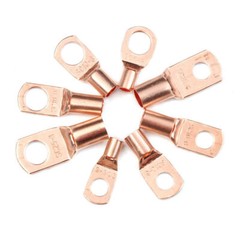 140/240X Battery Cable Lug Tinnrd Copper Ring Crimp Terminals Wire Connector Kit