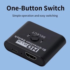 4K X 2K HDTV Bi-Direction 2-Port Splitter Switch for Laptop PC PS3 PS4 TV Box
