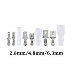 2.8/4.8/6.3mm Spade Terminals Male Female Brass Crimp Electrical Wire Connectors