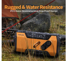 FosPower NOAA Emergency Weather Radio A1 7400mWh Portable Power Bank, AM/FM, USB