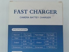Fast Charging LCD Dual Battery Charger Station Blue CE/FCC/ROHS Camera