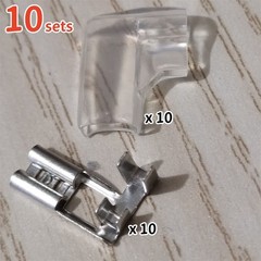 10-200 Set Female 6.3mm Flag Spade Terminal Wire Connector Sleeve Right Angle US