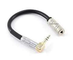 CablesOnline 6″ Right-Angle 3.5mm Stereo Male to Female Audio Extension Cable