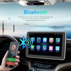 Double 2DIN Rotatable 10.1” Android 15 4+64GB Car Stereo Radio GPS Touch Screen