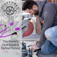 Plugfones Earplug Headphones Earphones Purple Silicone Ear Plugs