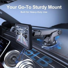 EWAY Suction Cup Mount for CarPlay Display, Backup Camera Monitor, Black