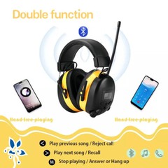 Bluetooth Noise Reduction Safety Ear Muffs Hearing Protection Headphone Mic US