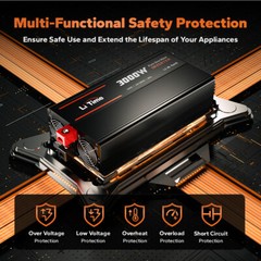 LiTime 3000W Pure Sine Wave Inverter 12V DC to 120V AC with Real-Time Monitoring