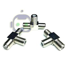 2PCS F Type Connector Triple 3 Way Splitter TV RF Coaxial Coax Adapter USA