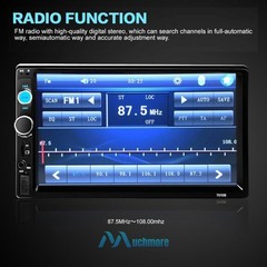 7″ Bluetooth Touch Screen 2DIN Car Stereo Radio Multi Media MP5 Player+Rear Cam