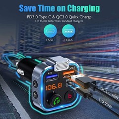 Bluetooth Car FM Transmitter MP3 Player Hands free Radio Adapter Kit USB Charger