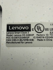 Lenovo Smart Clock 2 With Wireless Charging Dock Smart Speaker