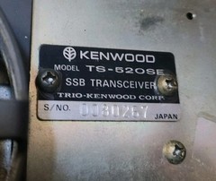 Kenwood TS-520SE HF SSB Transceiver Ham Radio Base + Kenwood MC-50 MIC Tested ✔️