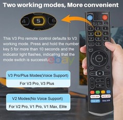 vSeeBox Backlit Voice Remote Control With USB V5 ProV3 PlusV3 Pro Elite