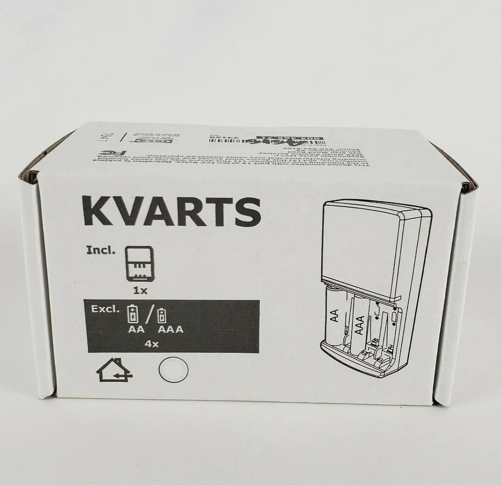 Ikea Kvarts AA & AAA Battery Charger (Batteries NOT Included) New