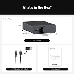 Fosi Audio Q6 Mini Headphone Amp Pure HIFI DAC Digital to Analog Audio Converter