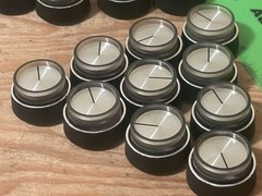 20 pcs vintage 70s NOS knurled plastic line amp keyboard knob Fits D-shaft