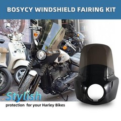 Motorcycle Fairing Windshield Kit, 5.75″ Headlight Fairings 48-58mm 15 Inch
