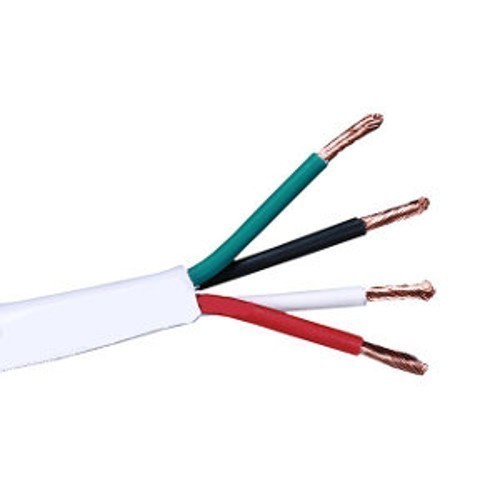 14/4 CL3 IN-WALL 14 AWG Gauge 4 Conductor PURE COPPER Speaker Wire White – 250FT