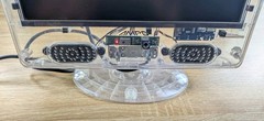 AMPD 13” LED FHD Clear Prison TV SLTV 1320AP HDMI Retro Monitor *Cracked Screen*