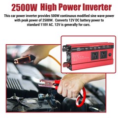 5000W Pure Sine Wave Inverter 12V DC to 110V AC Power Inverter Solar Converter